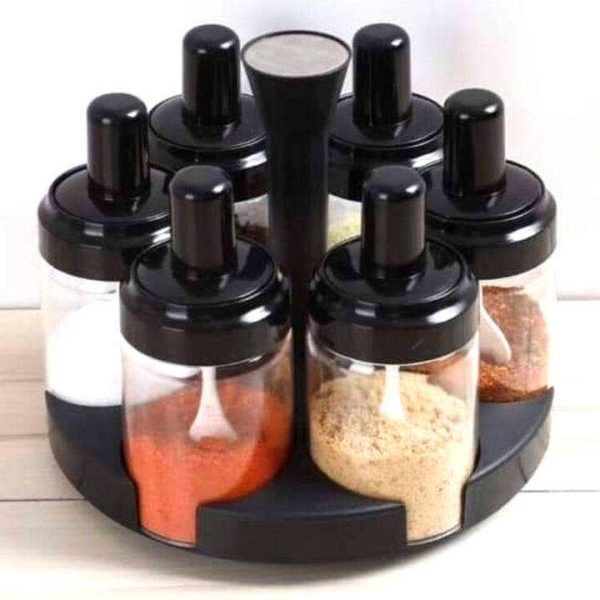 6 Pieces Revolving Spice Jar