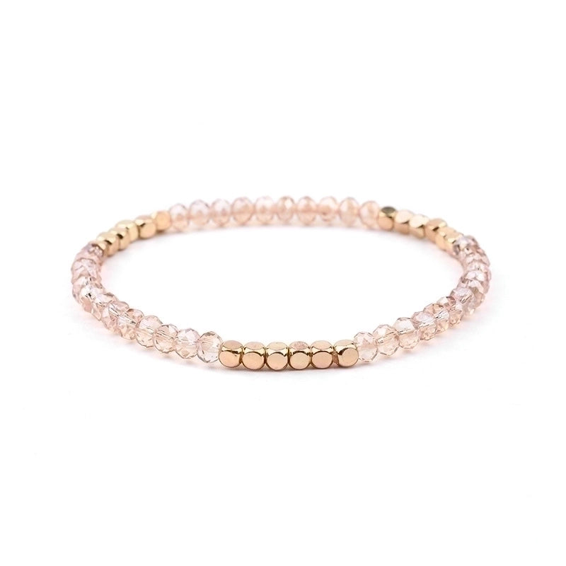 Minimalist Geometric Beaded Crystal Bracelets