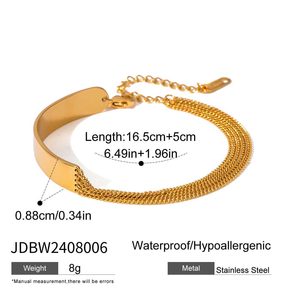 Stainless Steel Cuban Bracelet Jewelry Titanium Steel Female Niche