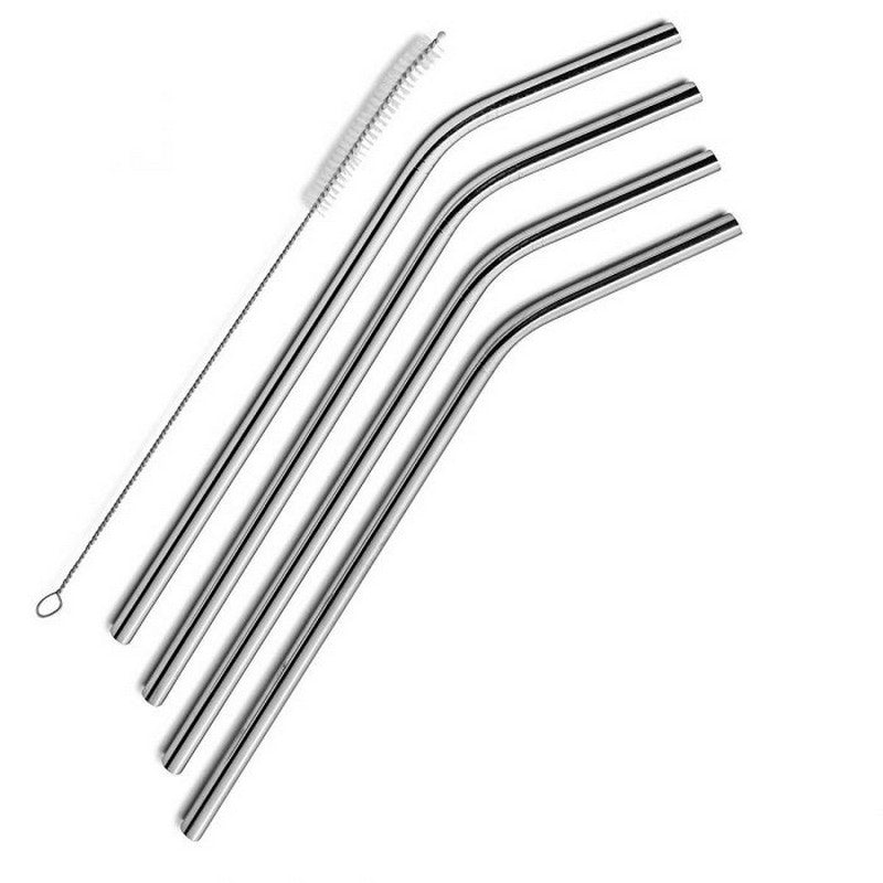 Reusable Stainless Steel Metal Straw - Pack of 5