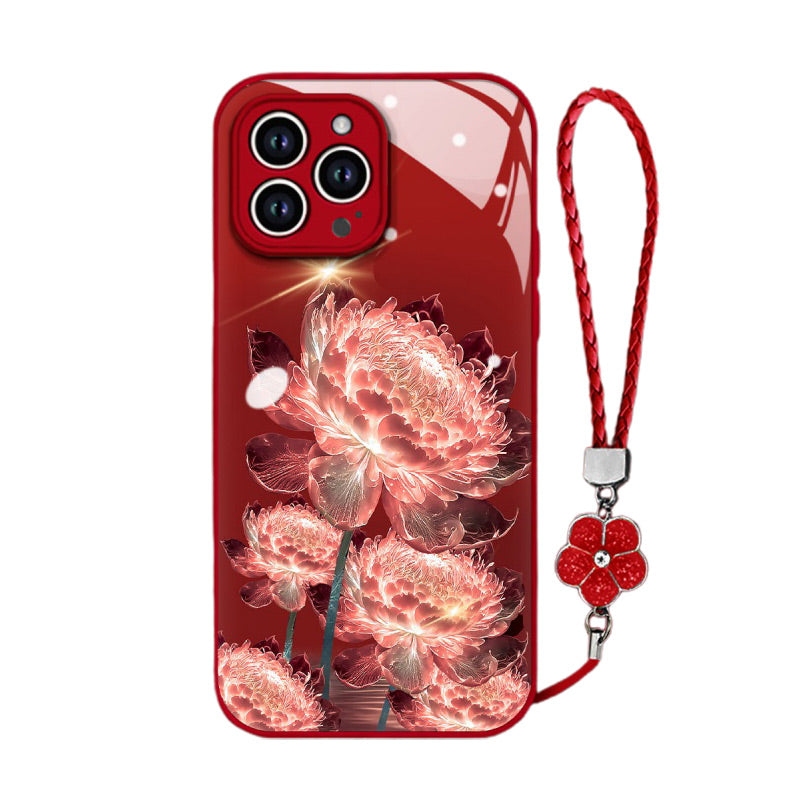 💮Shockproof Epiphyllum Slim Liquid Glass Phone Case💕