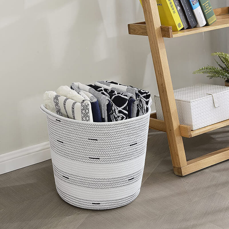 Woven Cotton Rope Storage Basket