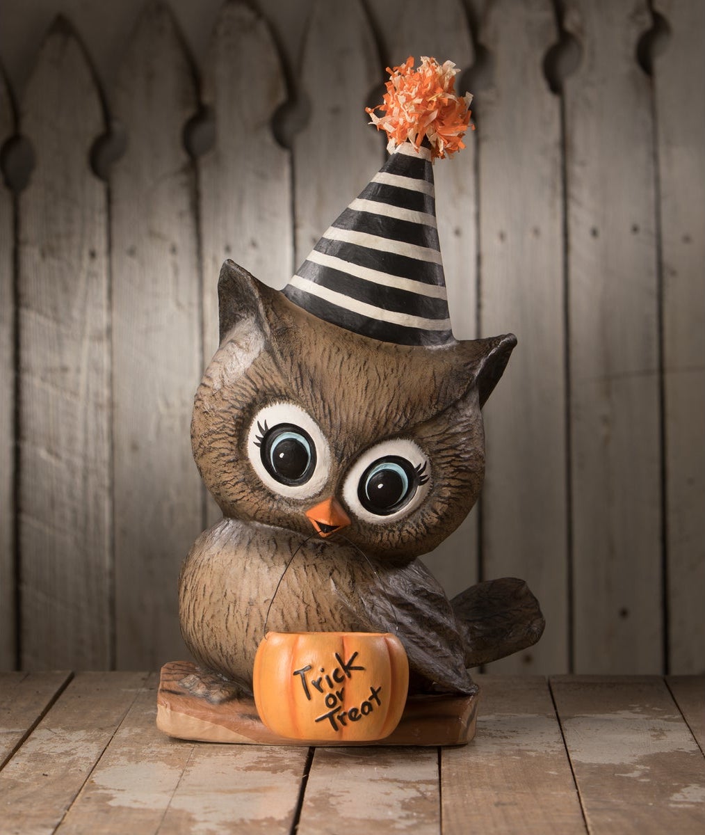 Hoot Party Owl. Paper Mache