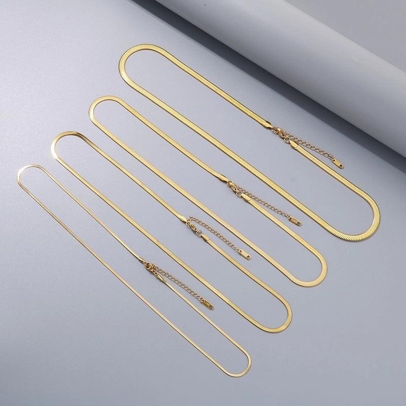 Minimalist Geometric 304 Stainless Steel 18K Gold Plated Necklace