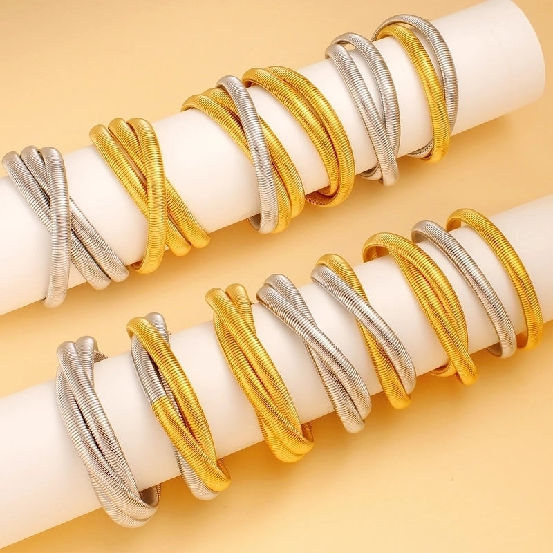 Hip-Hop Minimalist Commute Geometric 304 Stainless Steel 316 Stainless Steel  Zircon 18K Gold Plated Inlay Bracelets Earrings Necklace