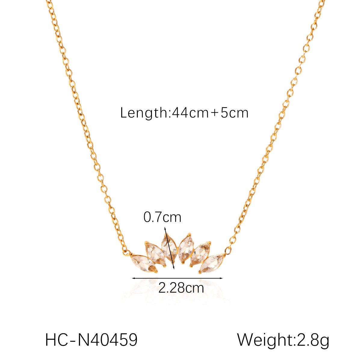 Fashion Exquisite Stainless Steel Inlaid Zircon Pendant Necklace Female Clavicle Chain Titanium Steel Necklace