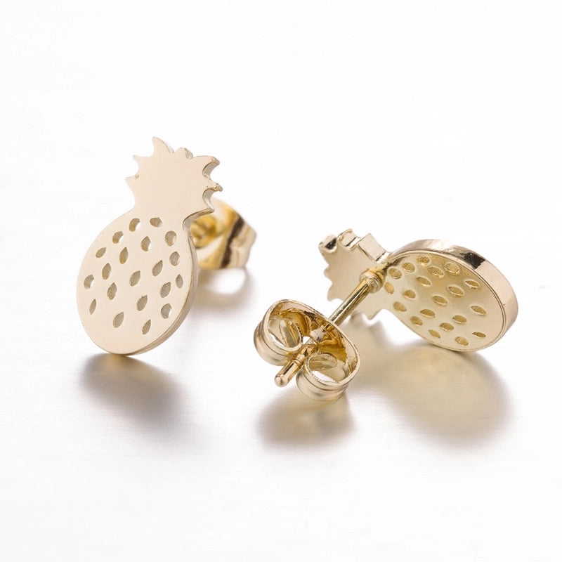 Minimalist Geometric Plating 304 Stainless Steel No Inlaid 18K Gold Plated Earrings