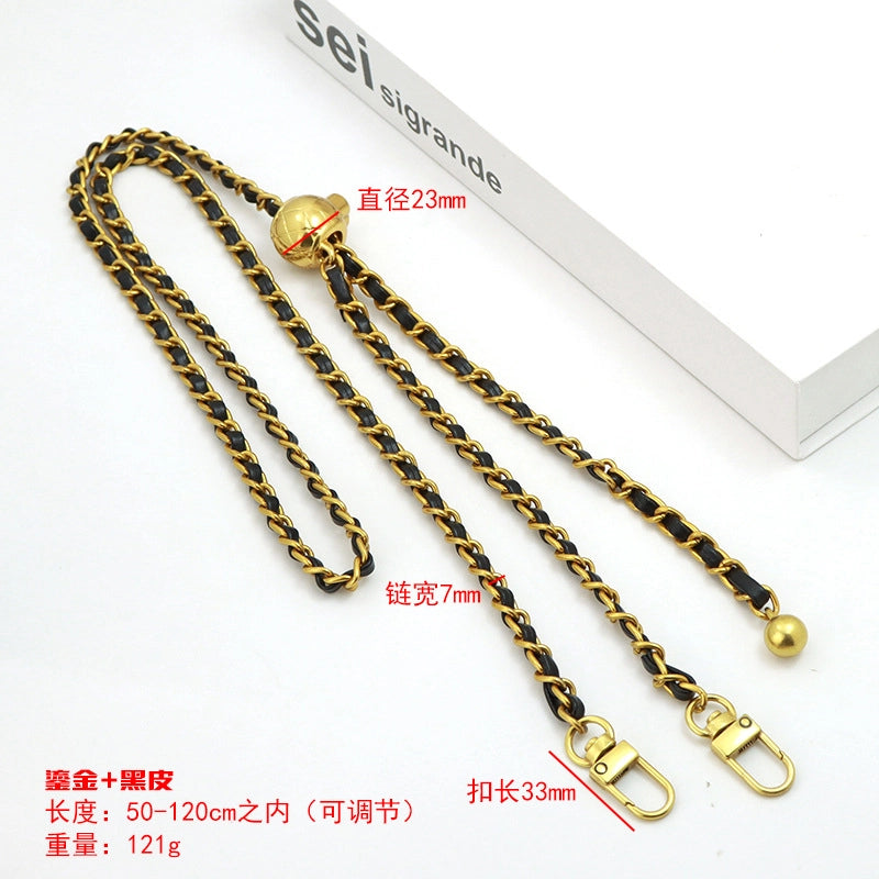 Alloy Solid Color Bag Chain Bag Straps