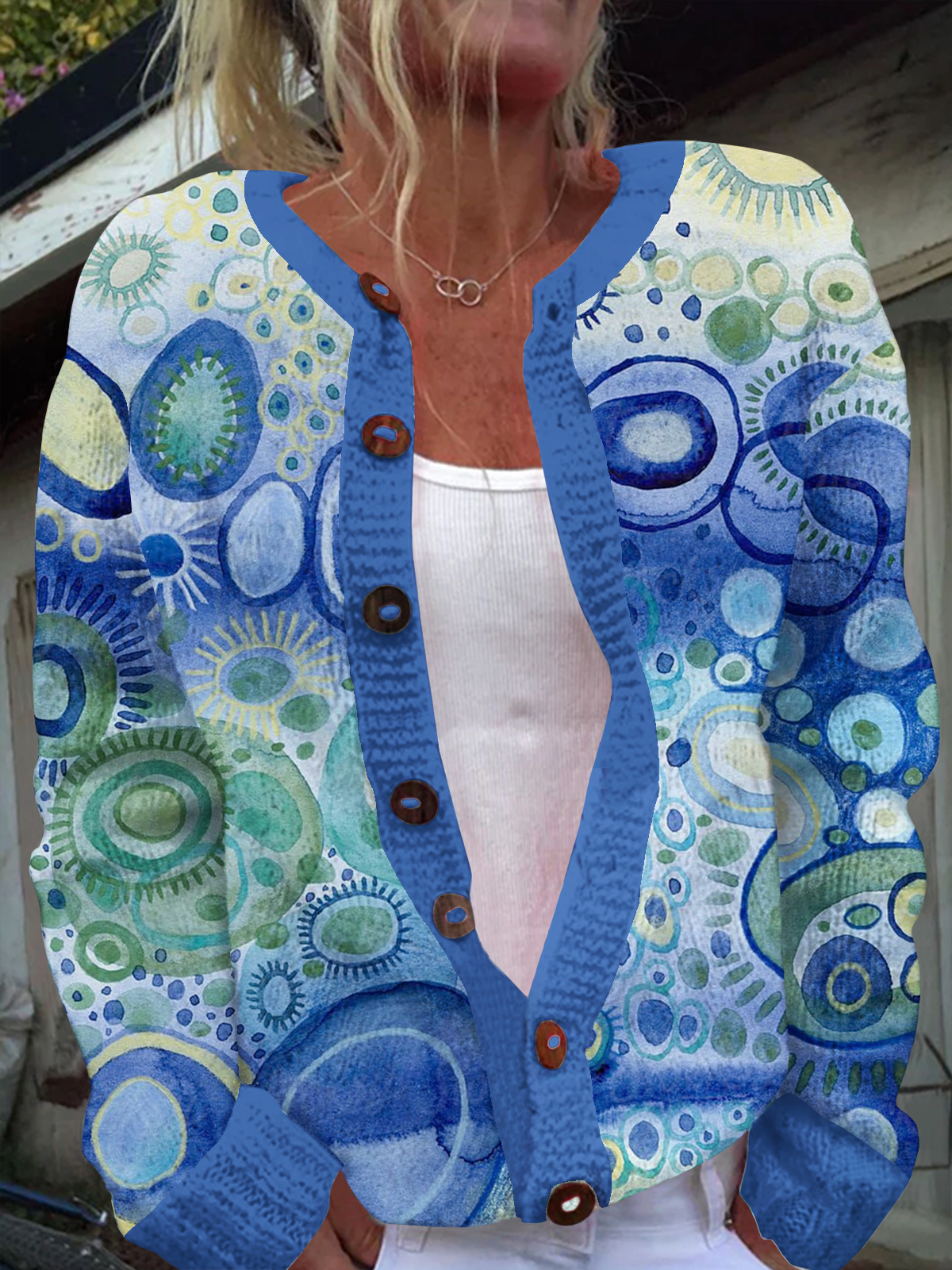 Awareness Long Sleeve Knitted Cardigan