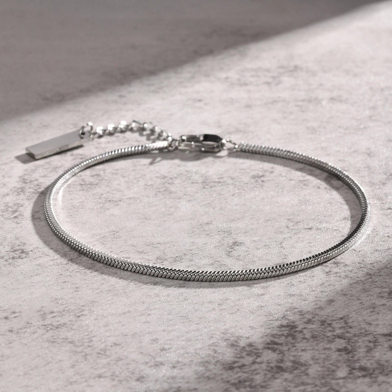 Minimalist Solid Color 201 Stainless Steel Bracelets In Bulk