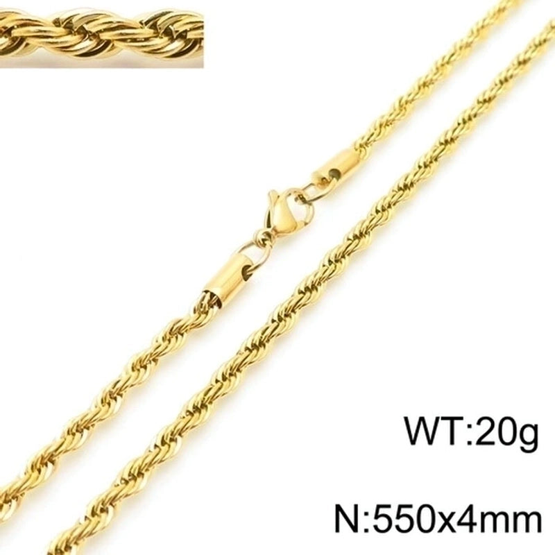 Casual Minimalist Solid Color 304 Stainless Steel 18K Gold Plated Plating Stainless Steel Necklaces