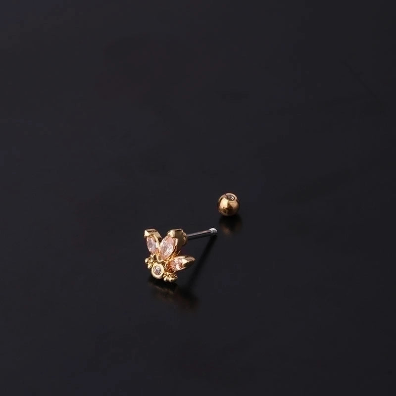 Ear Cartilage Rings & Studs Geometric Copper Plating Artificial Gemstones