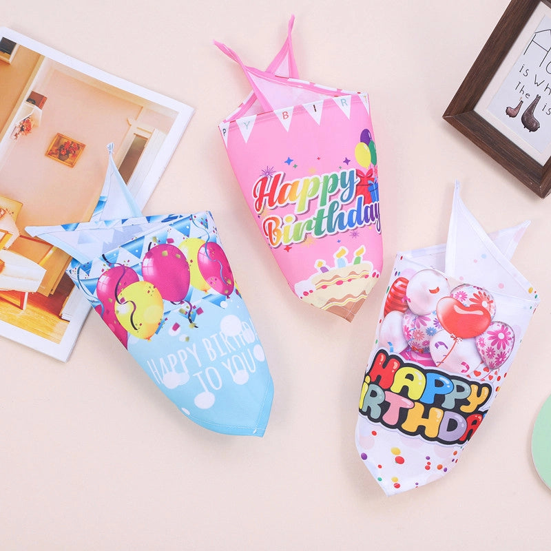Casual Polyester Birthday Letter Pet Saliva Towel