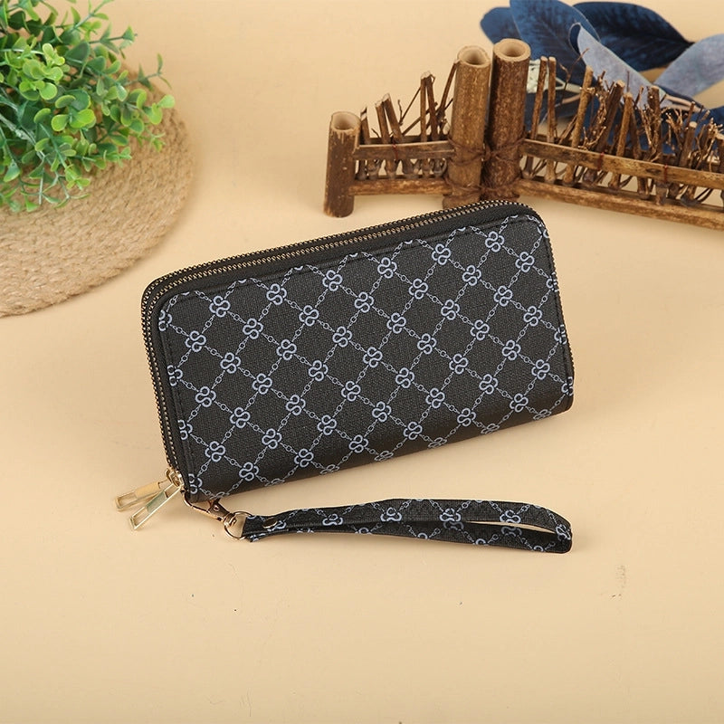 Women's Solid Color Pu Leather Zipper Wallets