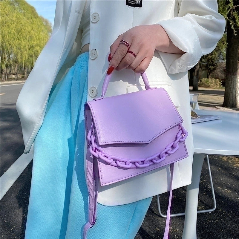 Small Pu Leather Streetwear Square Bag