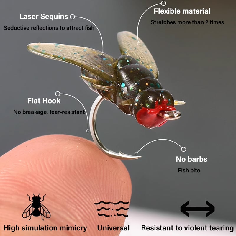 FATHER'S DAY SALE - Simulated Flies Fishing Attractor Bait Hook