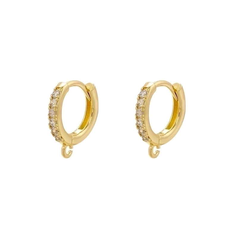 1 Pair Ig Style Minimalist Circle Plating Inlay Copper Zircon 18k Gold Plated Hoop Earrings