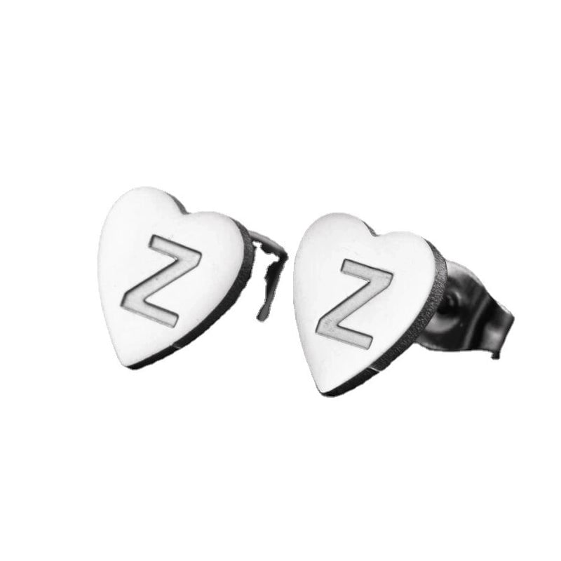 1 Pair Fashion Letter Heart Shape Plating 304 Stainless Steel 18K Gold Plated Ear Studs