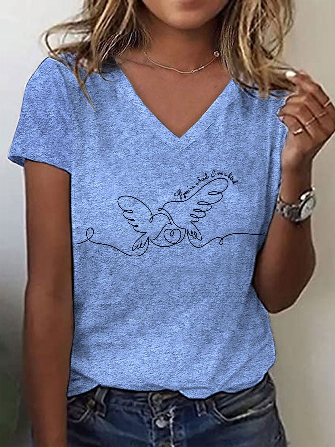 Women's If you're a bird.I'm a bird V-neck T-shirt