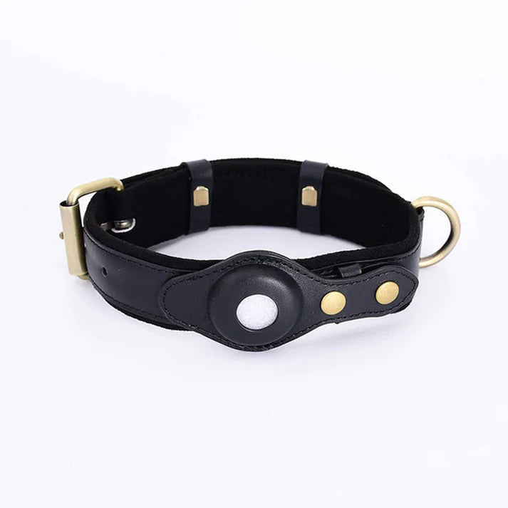 Leather AirTag Dog Collar