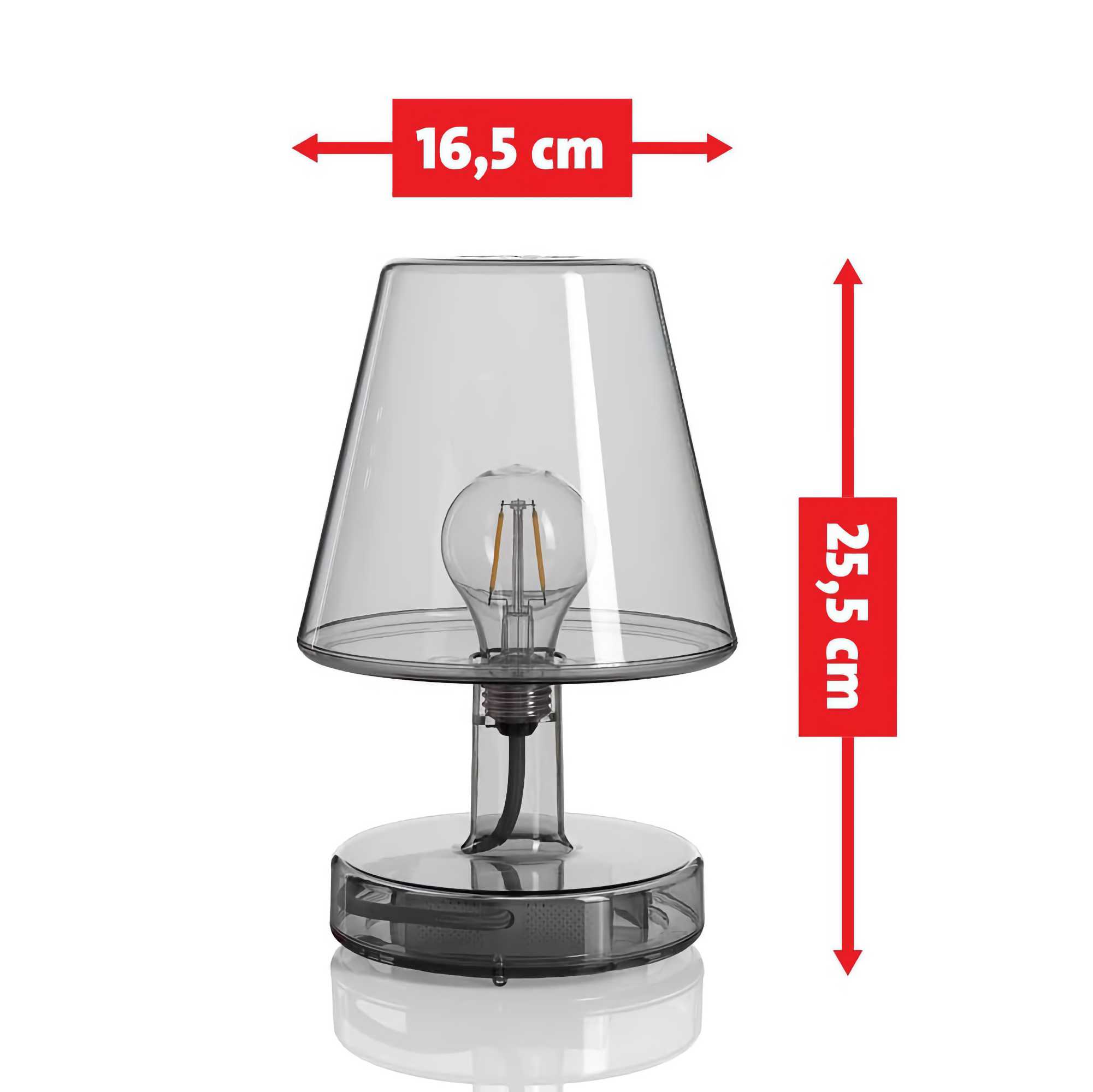 Transloetje portable table lamp. Grey