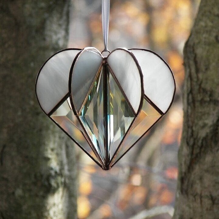 6 Early Valentine's Day sale-Stained Heart-shaped Suncatcher-BUY 2 FREE SHIPPING