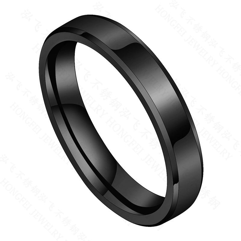 Minimalist Geometric 201 Stainless Steel No Inlaid 18K Gold Plated Stainless Steel Rings