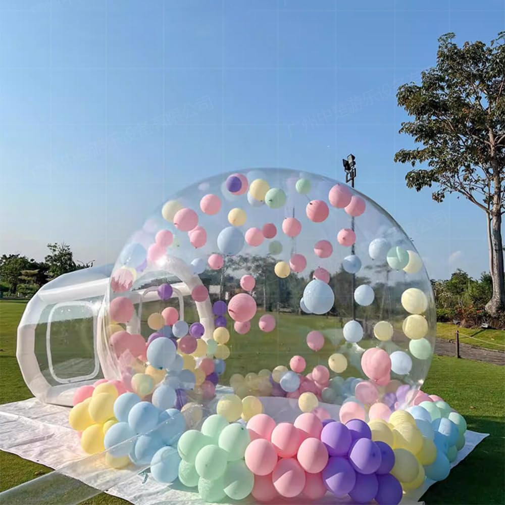 Bubble Tent Outdoor Inflatable Bubble Tent Inflatable Dome Tent Material Transparent 360° View with Channel Suitable for Camping, Hiking,2~4 people