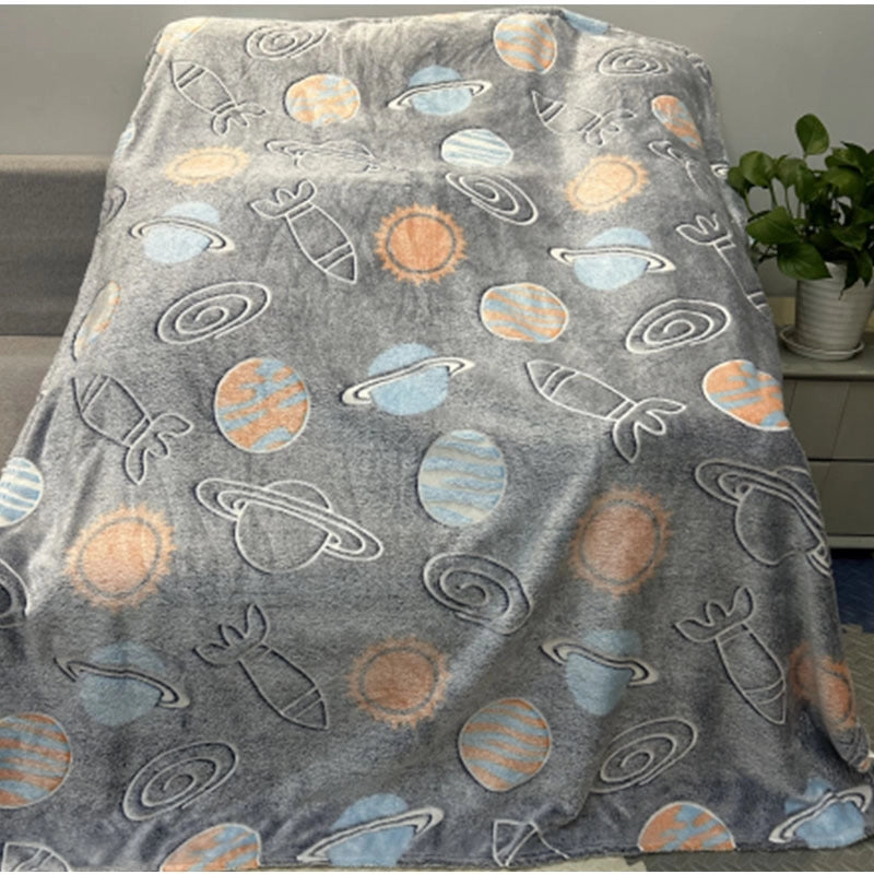Vacation Solid Color Polyester Velvet Blanket