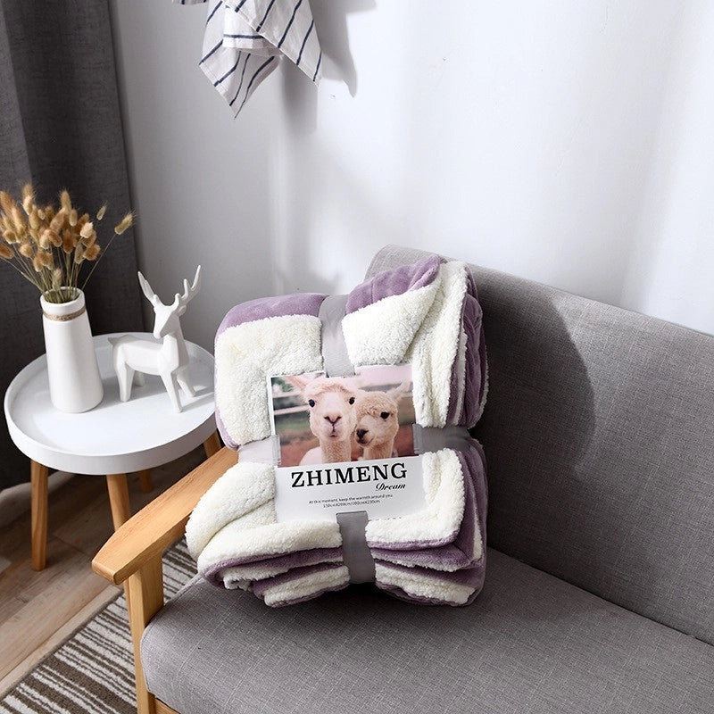 Retro Solid Color Polyester Blanket