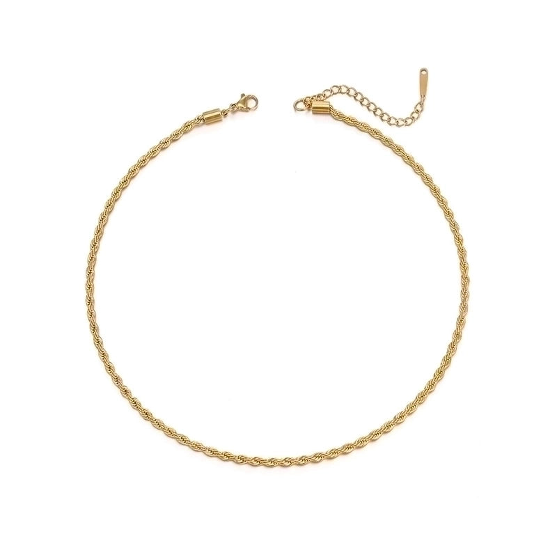 Fashion Twist 304 Stainless Steel Plating Stainless Steel Necklaces