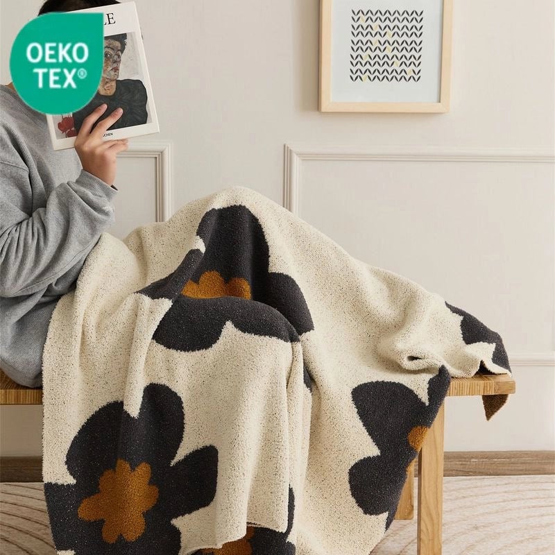 Knitted Velvet Blanket SUNFLOWER Nap Blanket Single Leisure Woolen Blanket Blanket Sofa Air Conditioning Blanket
