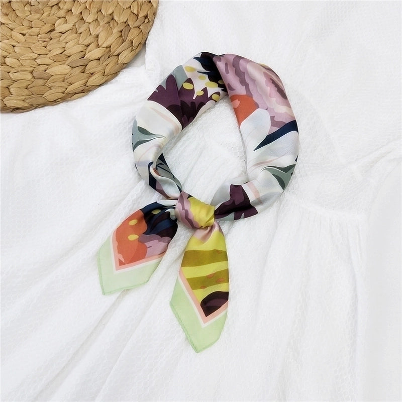 70 Small Square Scarf Silk Scarf Women Summer Neck Scarf Neck Protector Thin Scarf