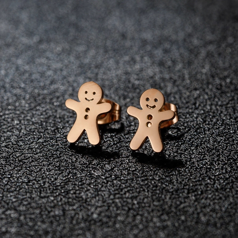 1 Pair Minimalist Classic Style Geometric Polishing Plating 304 Stainless Steel 18K Gold Plated Ear Studs