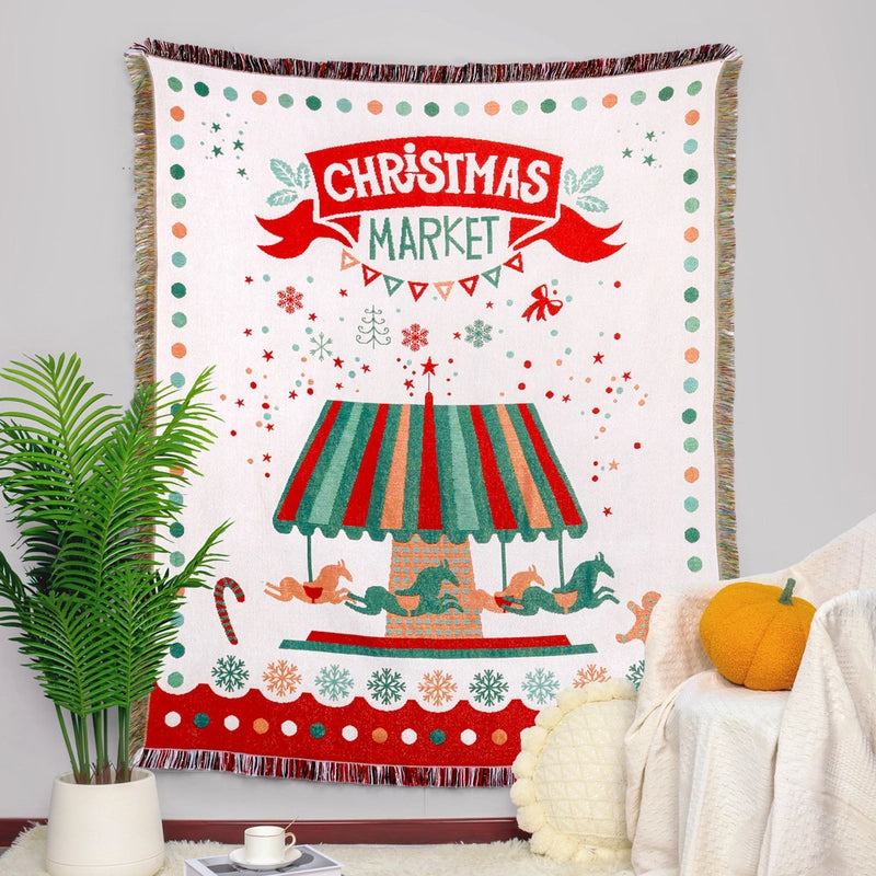 Casual Elegant Cute Elk Cotton Polyester Blanket Couch & Sofa Decor