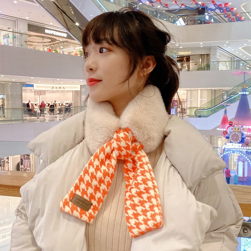 Polka Dot Fashion Plush Scarf