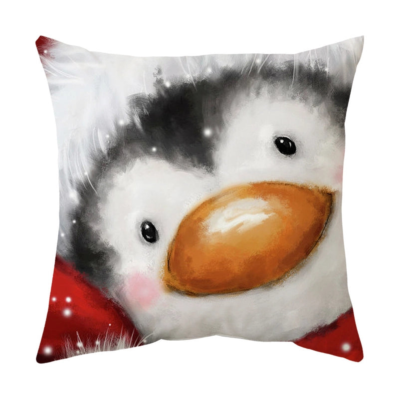 Fashion Christmas Tree Santa Claus Elk Polyester Pillow Cases