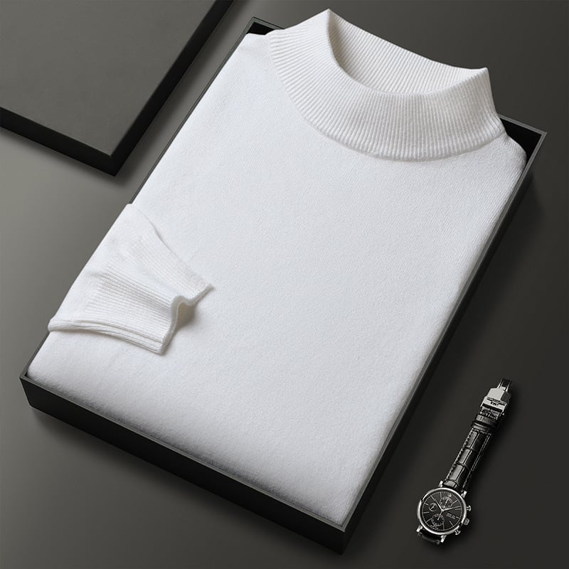 Men's Solid Color Turtleneck Sweater