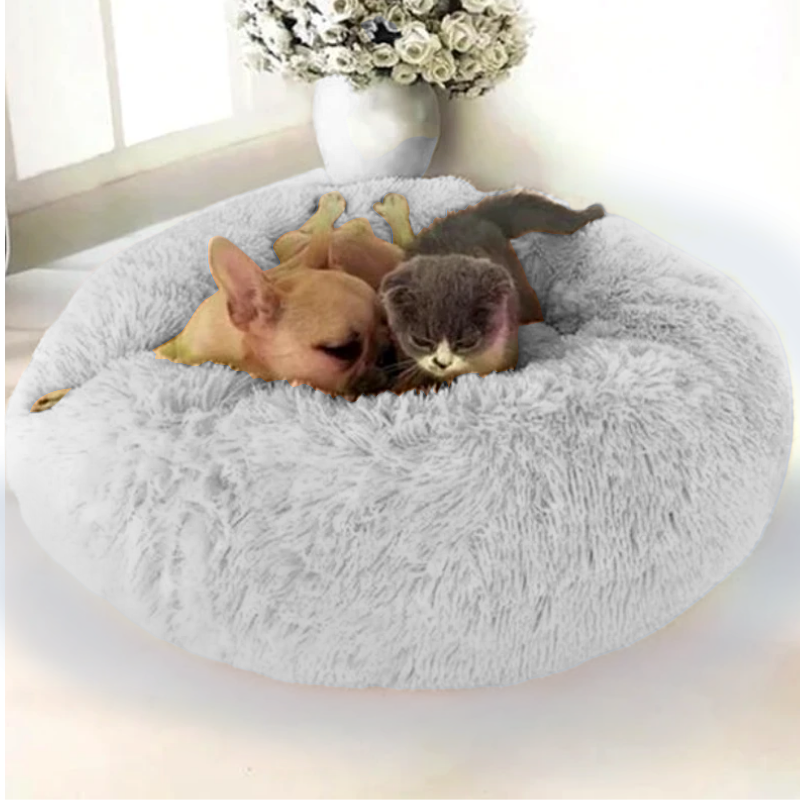 Calming Pet bed | Comfy Dog Bed High Stretch Soft Faux Fur for Dogs &  Cats