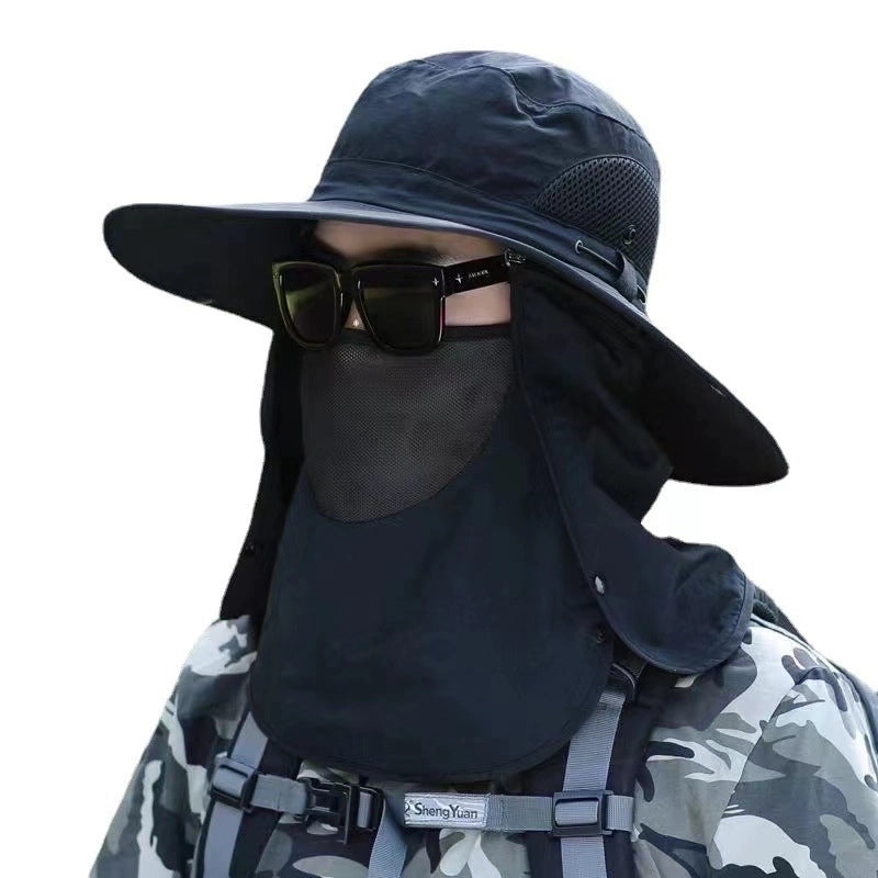 Men's Minimalist Color Block Big Eaves Bucket Hat