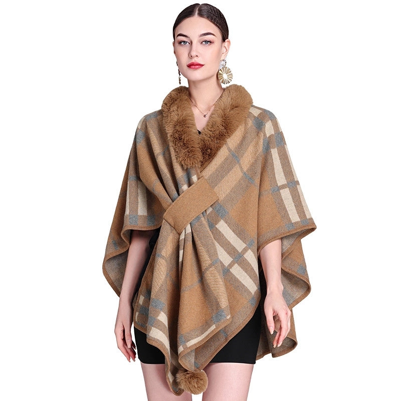 Women's Streetwear Plaid Polyester Shawl