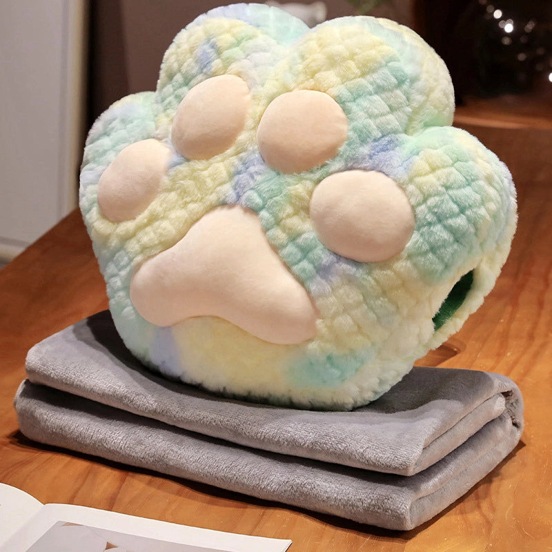 Cat's Claw Car Pillow Quilt Dual-purpose Office Nap Artifact Pillow Air Conditioning Blanket Three-in-One Lunch Break Pillow