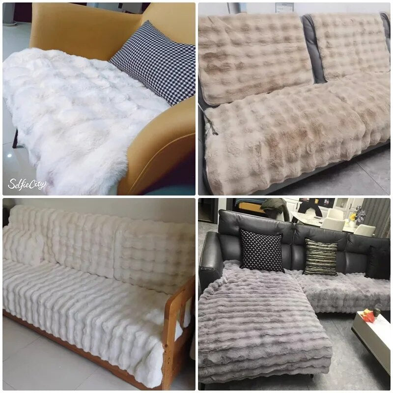 Warm Plush Sofa Cushion