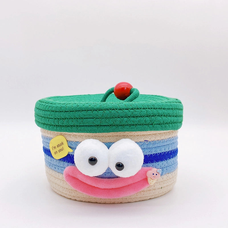 Cute Cartoon Cotton Rope Storage Basket