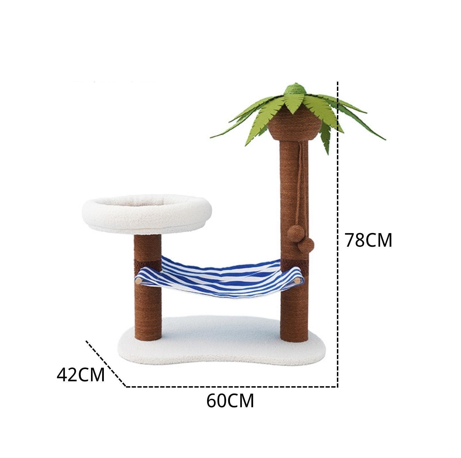 ZeZe Coconut Tree Style Cat Scratching Post With Nest