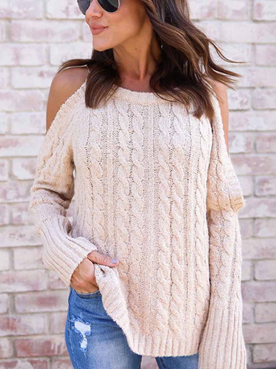 Strapless Twist Sweater