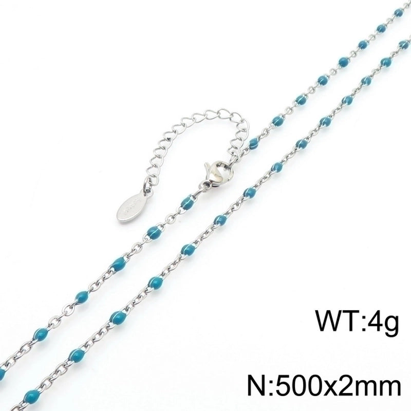 Minimalist Printing Stainless Steel Alloy Plating Gold Plated Necklace