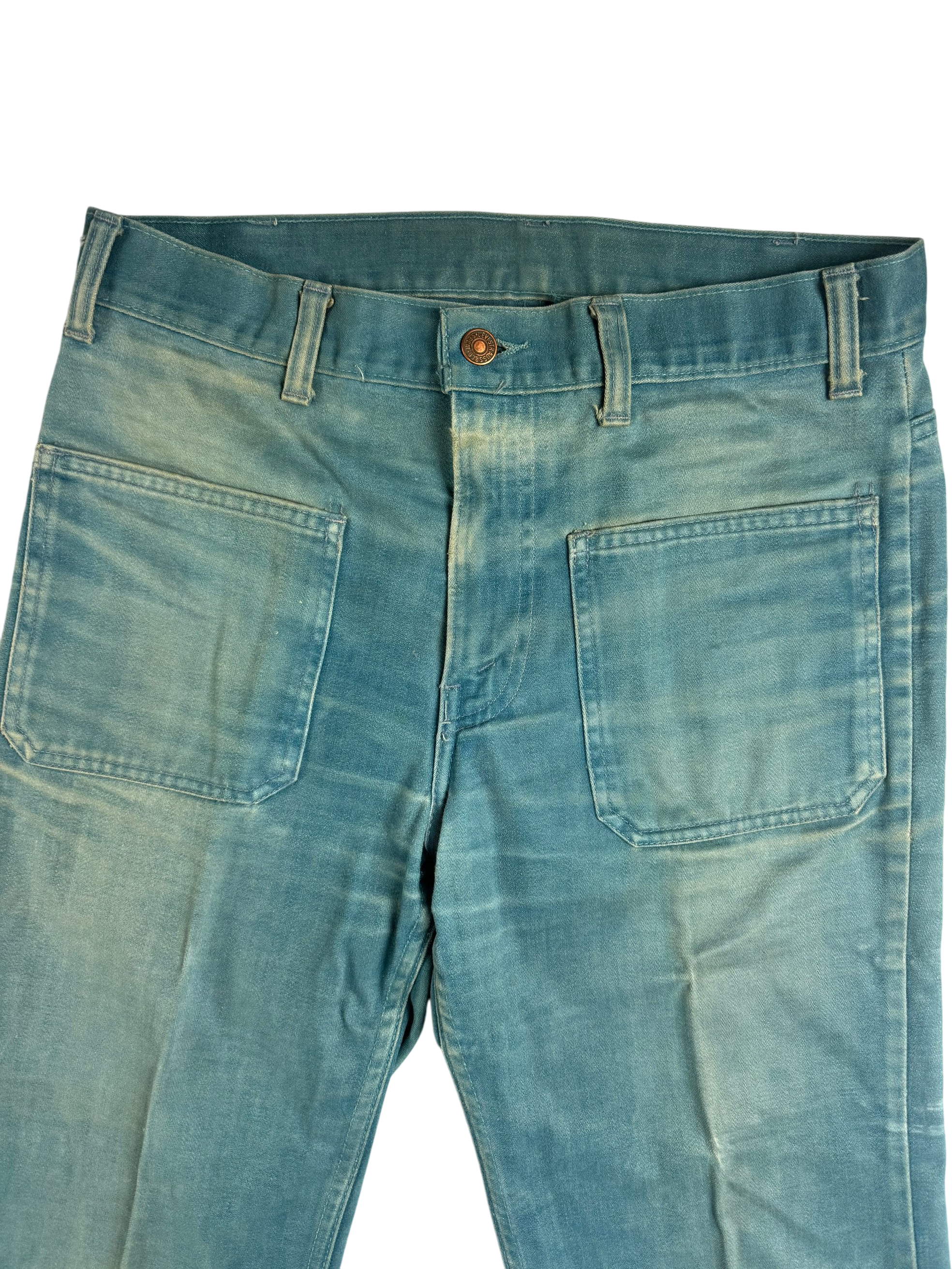 1970s Levi's Flared Blue Denim Jeans