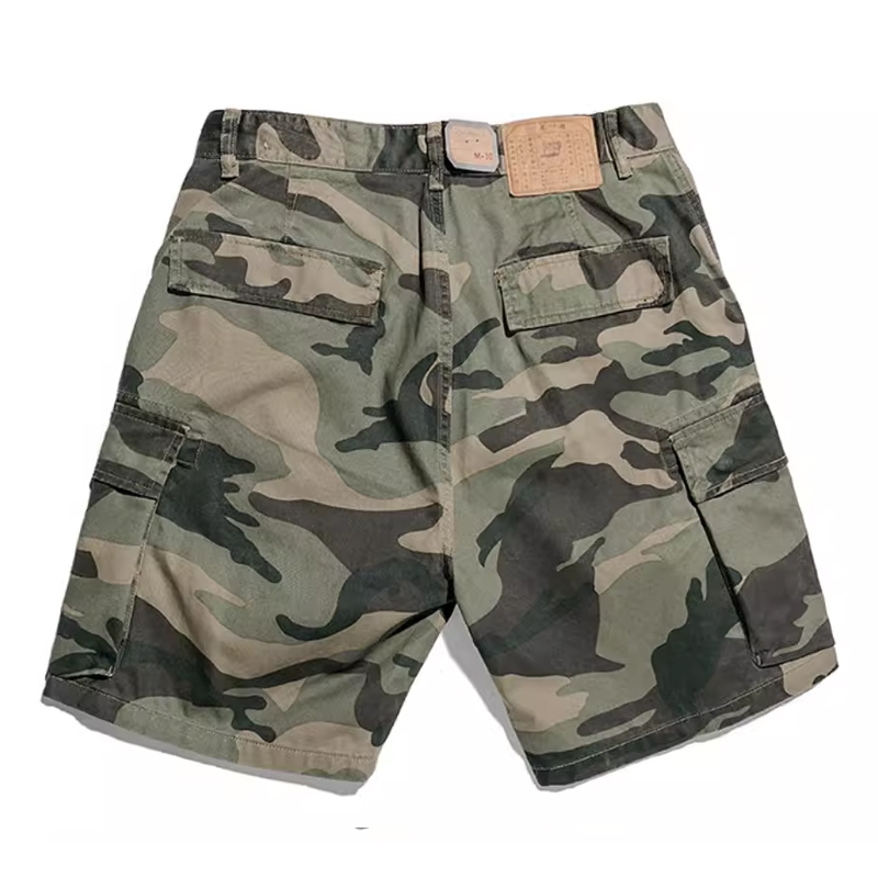 Vintage American Cargo Pocket Camouflage Wash Shorts