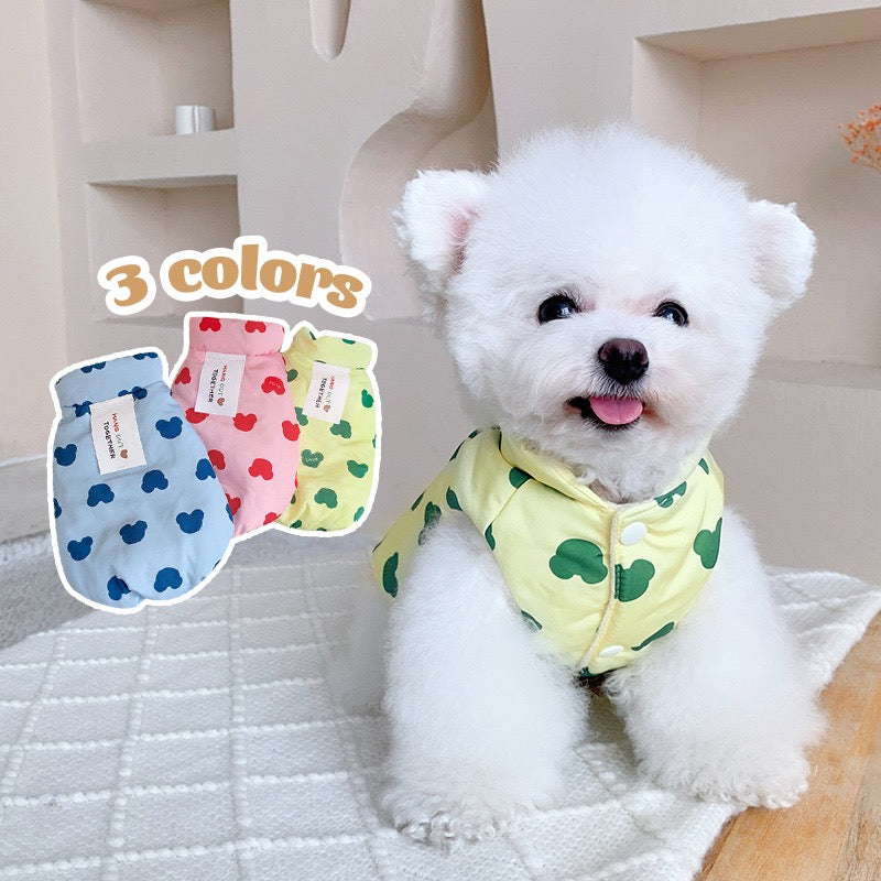 Sweet Bear Printed Dog Jacket Vest